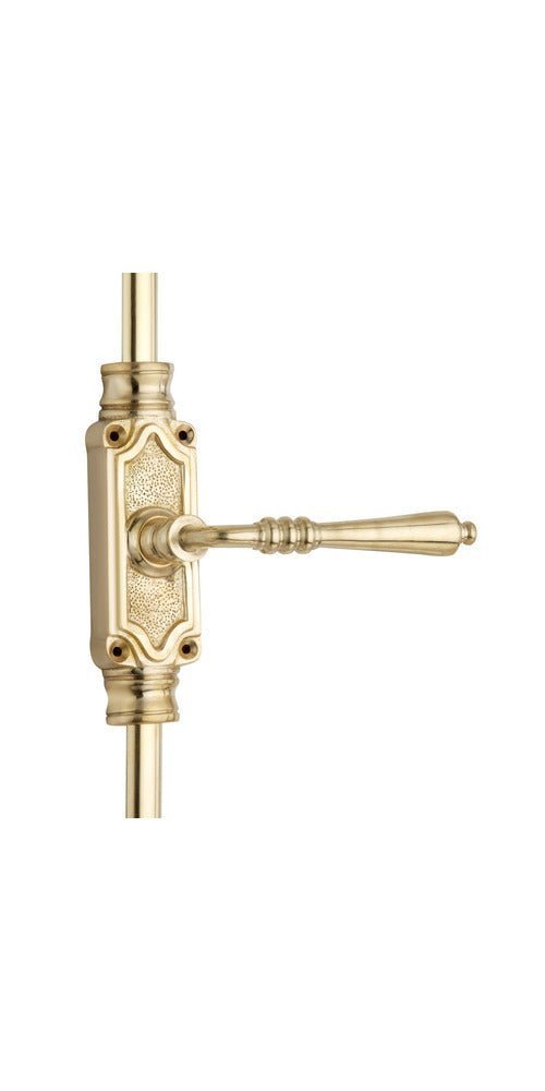 Signature Ironmongery Lever Handle Door Brass Cremone Bolt Unlacquered Polished Brass Upto 9 feet Doors