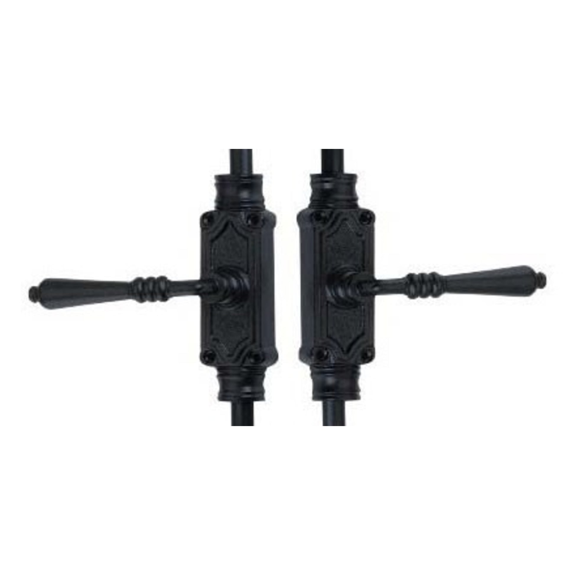 Signature Ironmongery Lever Handle Door Iron Cremone Bolt Hardware Black Powder Coated Up to 9 feet Doors