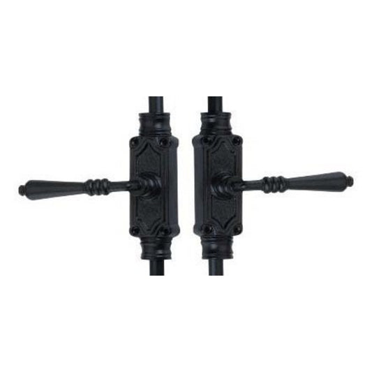 Signature Ironmongery Lever Handle Door Iron Cremone Bolt Hardware Black Powder Coated Up to 9 feet Doors