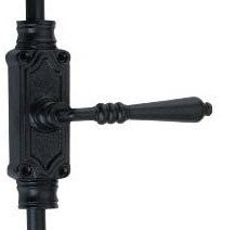 Signature Ironmongery Lever Handle Door Iron Cremone Bolt Hardware Black Powder Coated Up to 9 feet Doors