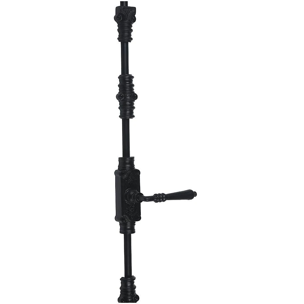 Signature Ironmongery Lever Handle Door Iron Cremone Bolt Hardware Black Powder Coated Up to 9 feet Doors