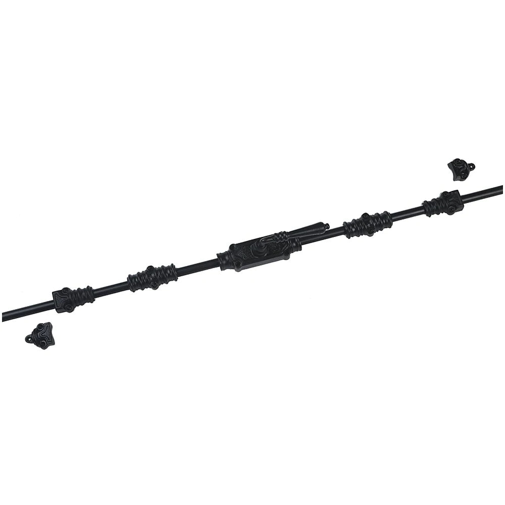 Signature Ironmongery Lever Handle Door Iron Cremone Bolt Hardware Black Powder Coated Up to 9 feet Doors