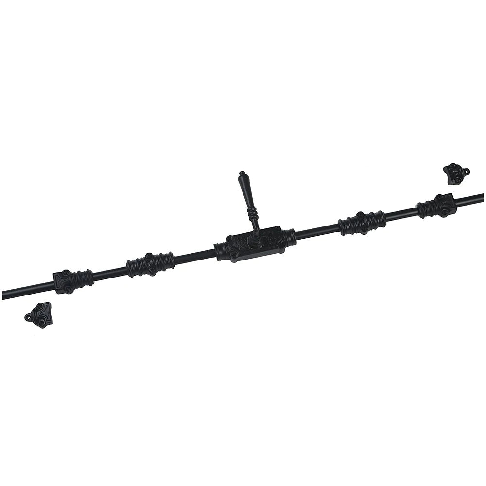 Signature Ironmongery Lever Handle Door Iron Cremone Bolt Hardware Black Powder Coated Up to 9 feet Doors