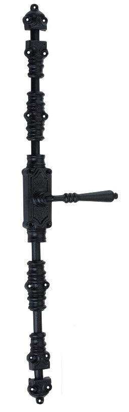 Signature Ironmongery Lever Handle Door Iron Cremone Bolt Hardware Black Powder Coated Up to 9 feet Doors