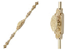 Signature Ironmongery Ornate Door Brass Cremone Bolt Unlacquered Brass Polished up to 9 Feet Doors