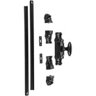 Signature Ironmongery Stepney Cabinet Iron Cremone Bolt Hardware 2 feet Black Powder Coated Finish Up to 2 feet