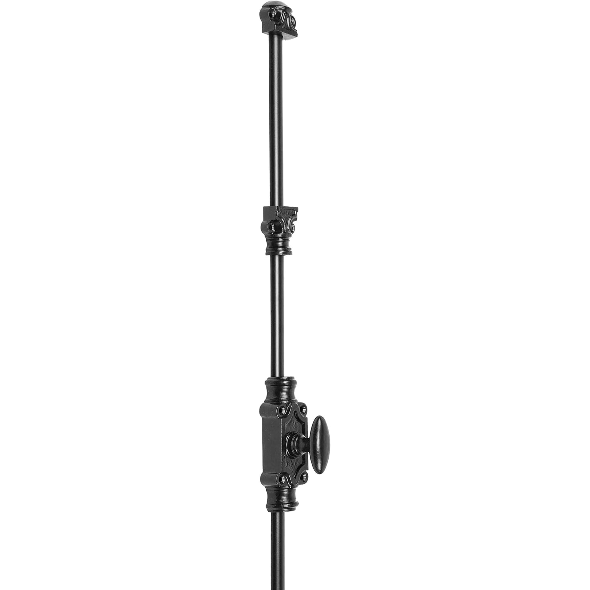 Signature Ironmongery Stepney Cabinet Iron Cremone Bolt Hardware 2 feet Black Powder Coated Finish Up to 2 feet
