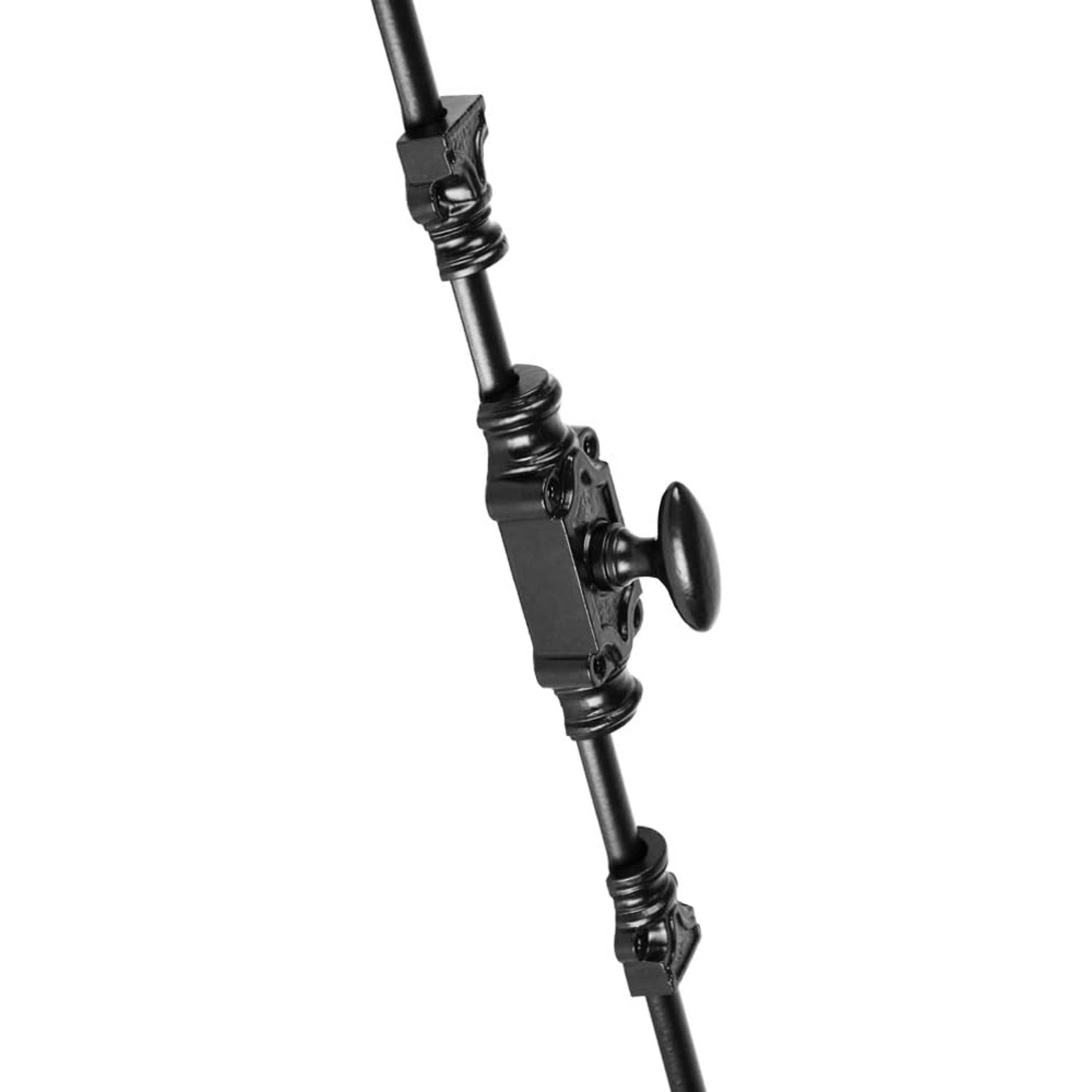 Signature Ironmongery Stepney Cabinet Iron Cremone Bolt Hardware 2 feet Black Powder Coated Finish Up to 2 feet