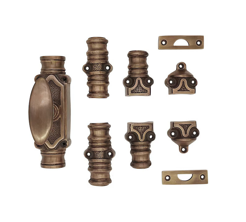 Signature Ironmongery Stepney Door Brass Cremone Bolt 9 feet Antique Brass Lacquered Up to 9 feet Doors