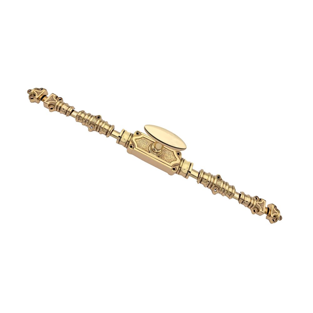 Signature Ironmongery Stepney Door Brass Cremone Bolt 9 feet Polished Brass Lacquered for Doors Upto 9 feet