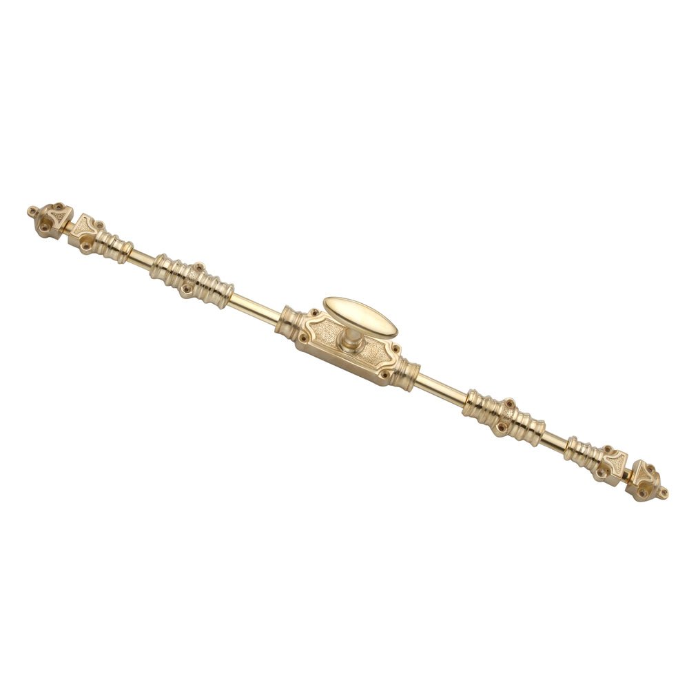 Signature Ironmongery Stepney Door Brass Cremone Bolt 9 feet Polished Brass Lacquered for Doors Upto 9 feet