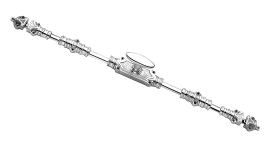 Signature Ironmongery Stepney Door Brass Cremone Bolt 9 feet Polished Nickel for Doors Upto 9 feet