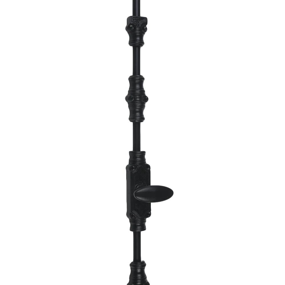 Signature Ironmongery Stepney Door Iron Cremone Bolt 9 feet Black Powder Coated Upto 9 feet Doors