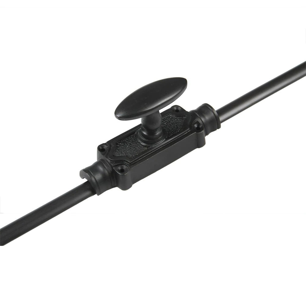 Signature Ironmongery Stepney Door Iron Cremone Bolt 9 feet Black Powder Coated Upto 9 feet Doors