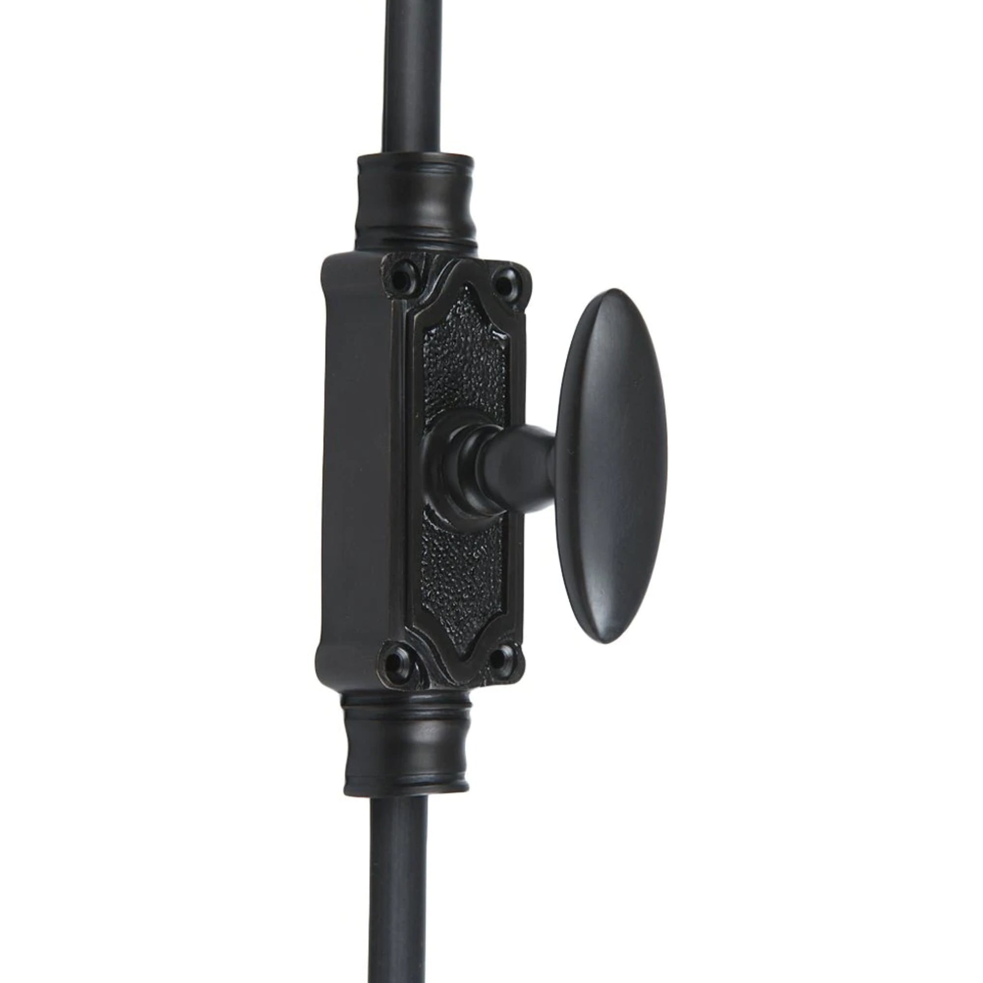 Signature Ironmongery Stepney Door Iron Cremone Bolt 9 feet Black Powder Coated Upto 9 feet Doors