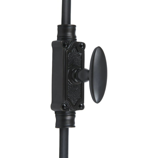 Signature Ironmongery Stepney Door Iron Cremone Bolt 9 feet Black Powder Coated Upto 9 feet Doors