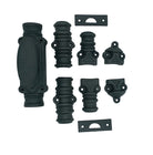 Signature Ironmongery Stepney Door Iron Cremone Bolt 9 feet Textured Matt Black Finish Upto 9 feet Doors