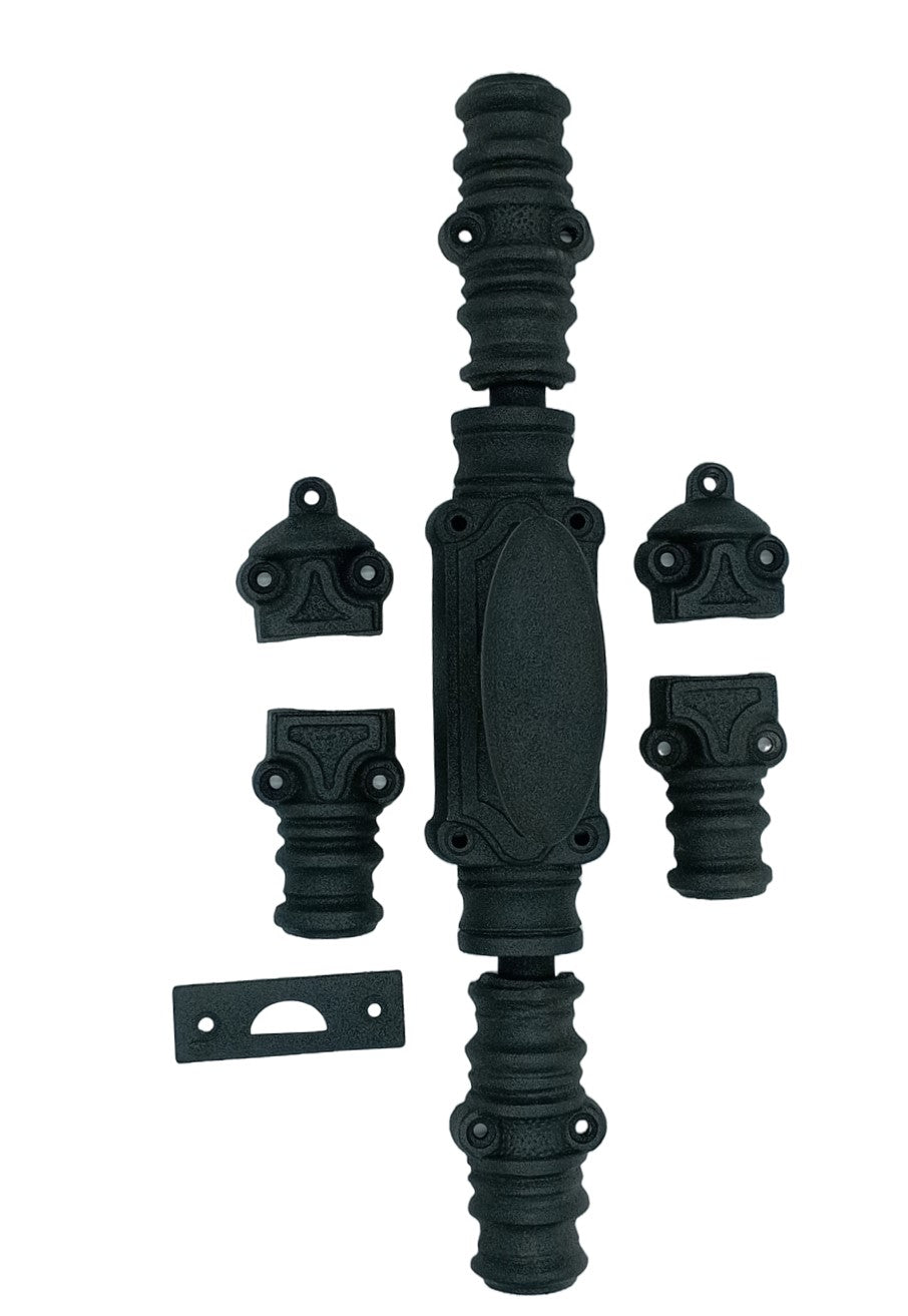 Signature Ironmongery Stepney Door Iron Cremone Bolt 9 feet Textured Matt Black Finish Upto 9 feet Doors