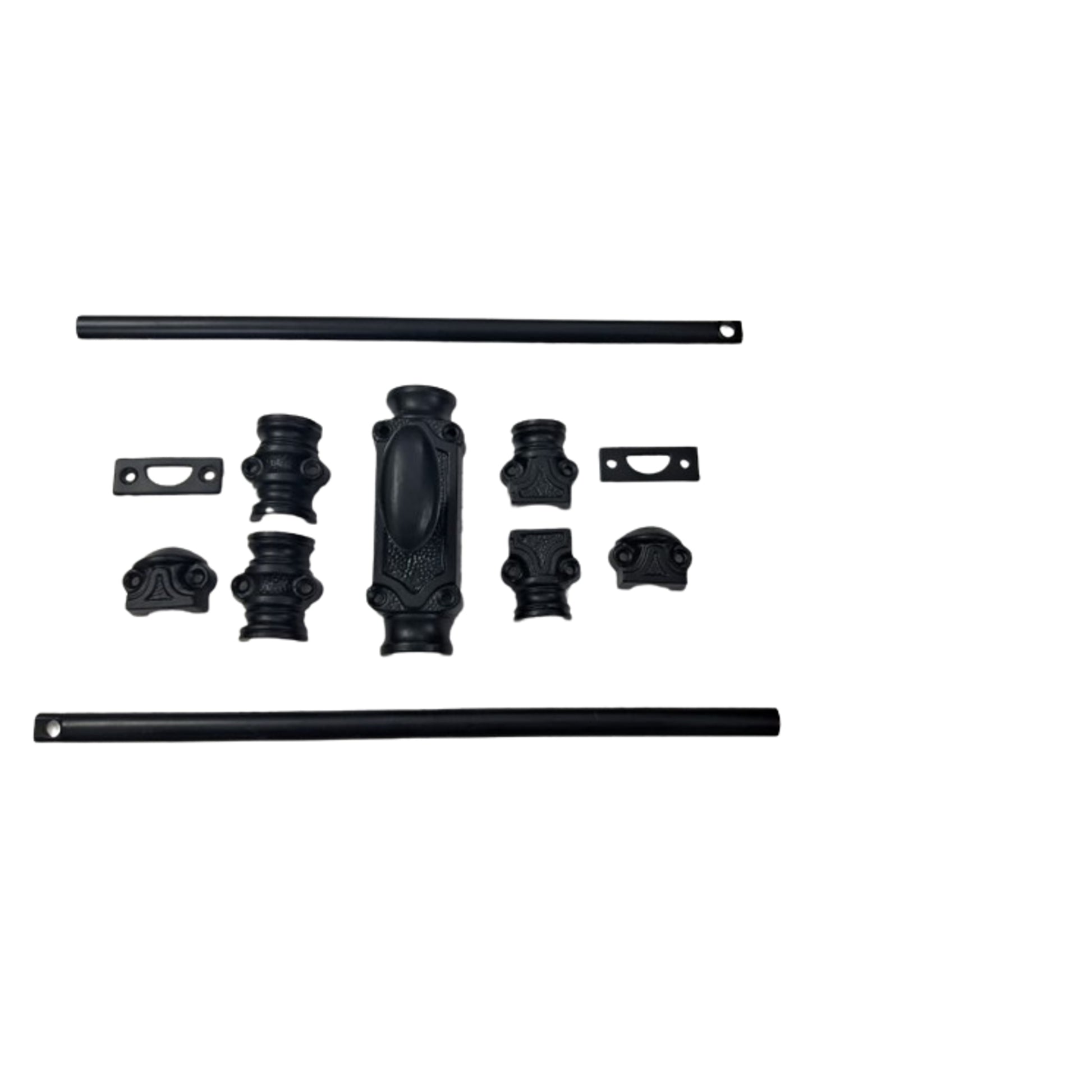 Signature Ironmongery Stepney Window Iron Cremone Bolt Hardware 6 feet Black Powder Coated Upto 6 feet