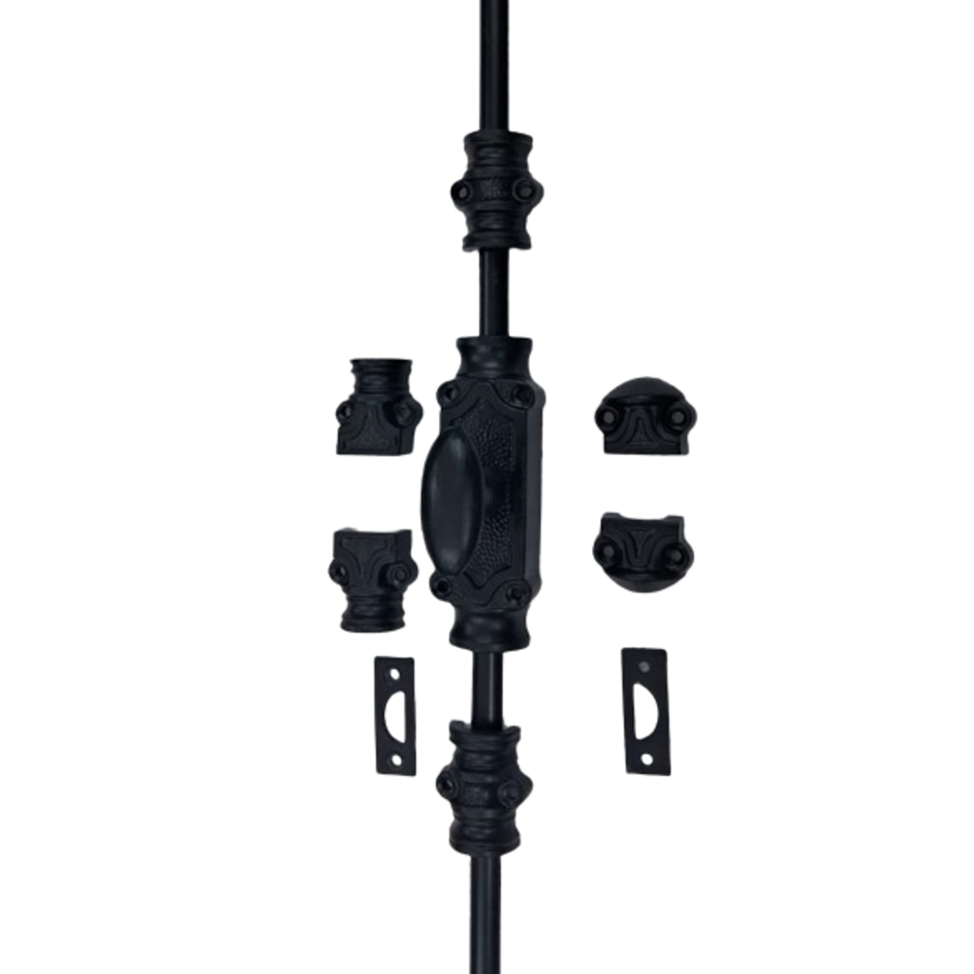 Signature Ironmongery Stepney Window Iron Cremone Bolt Hardware 6 feet Black Powder Coated Upto 6 feet