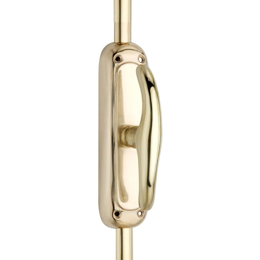 Signature Ironmongery Elegant Door Brass Cremone Bolt Polished Brass Lacquered up to 9 Feet Doors