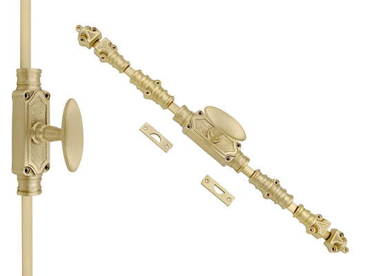 Signature Ironmongery Stepney Door Brass Cremone Bolt 9 feet Brushed Brass Upto 9 feet Doors