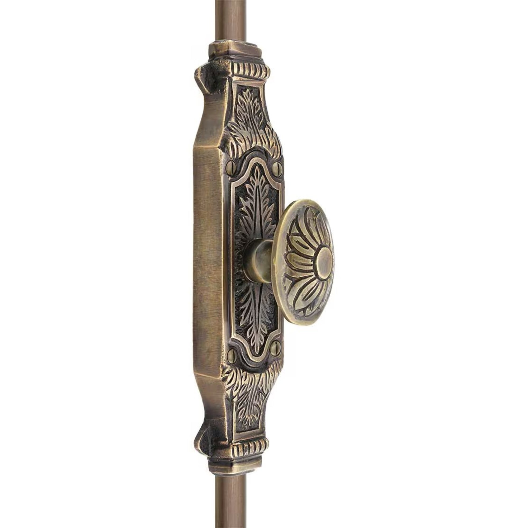 Signature Ironmongery Corinthian Door Brass Cremone Bolt 9 feet Unlacquered Antique Brass For Doors Upto 9 feet Doors