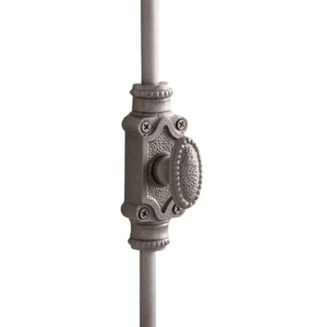 Signature Ironmongery Beaded Cabinet Iron Cremone Bolt Hardware 2 feet Antique Iron Finish Up to 2 feet