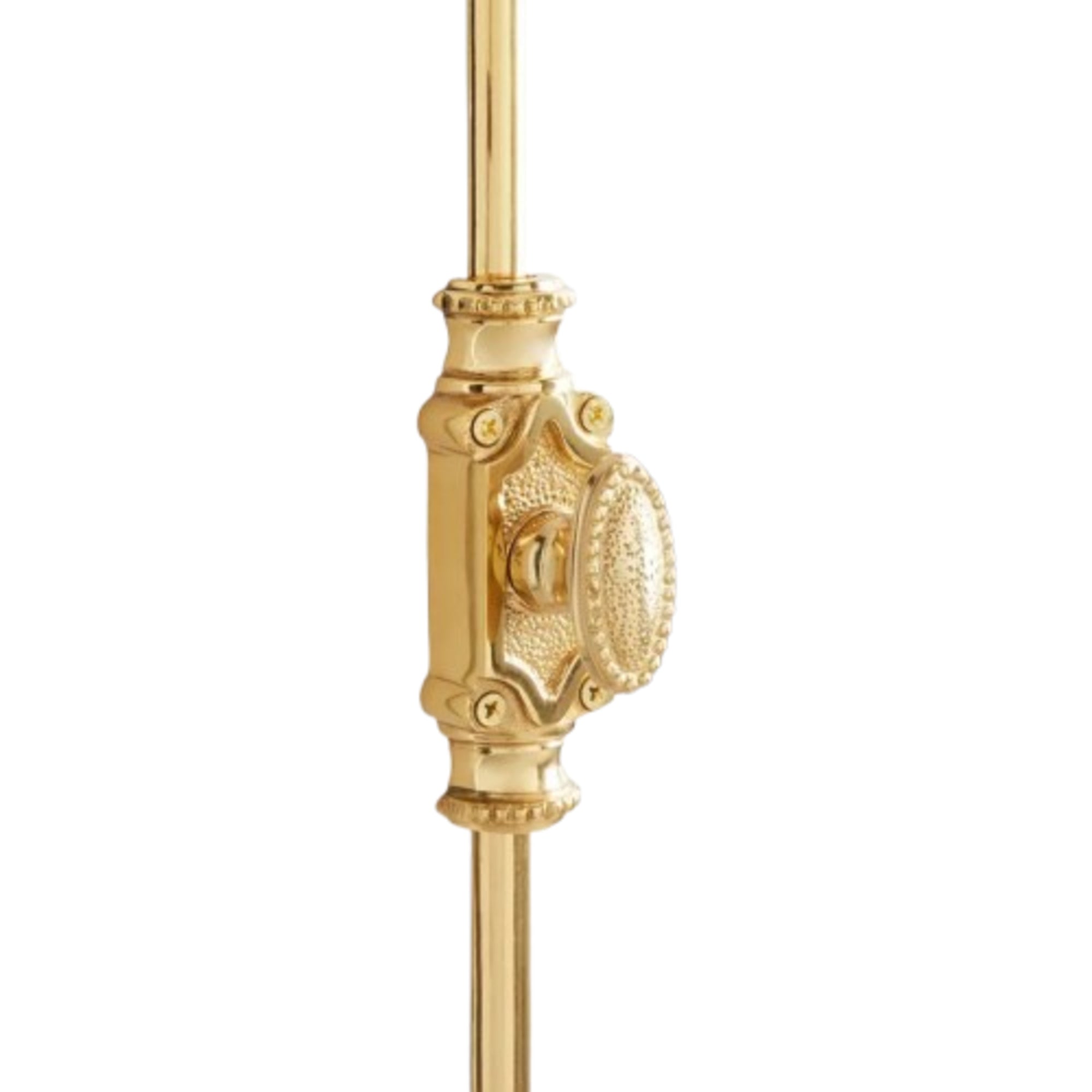 Signature Ironmongery Beaded Cabinet Brass Cremone Bolt Hardware 2 feet Polished Brass Unlacquered Up to 2 feet