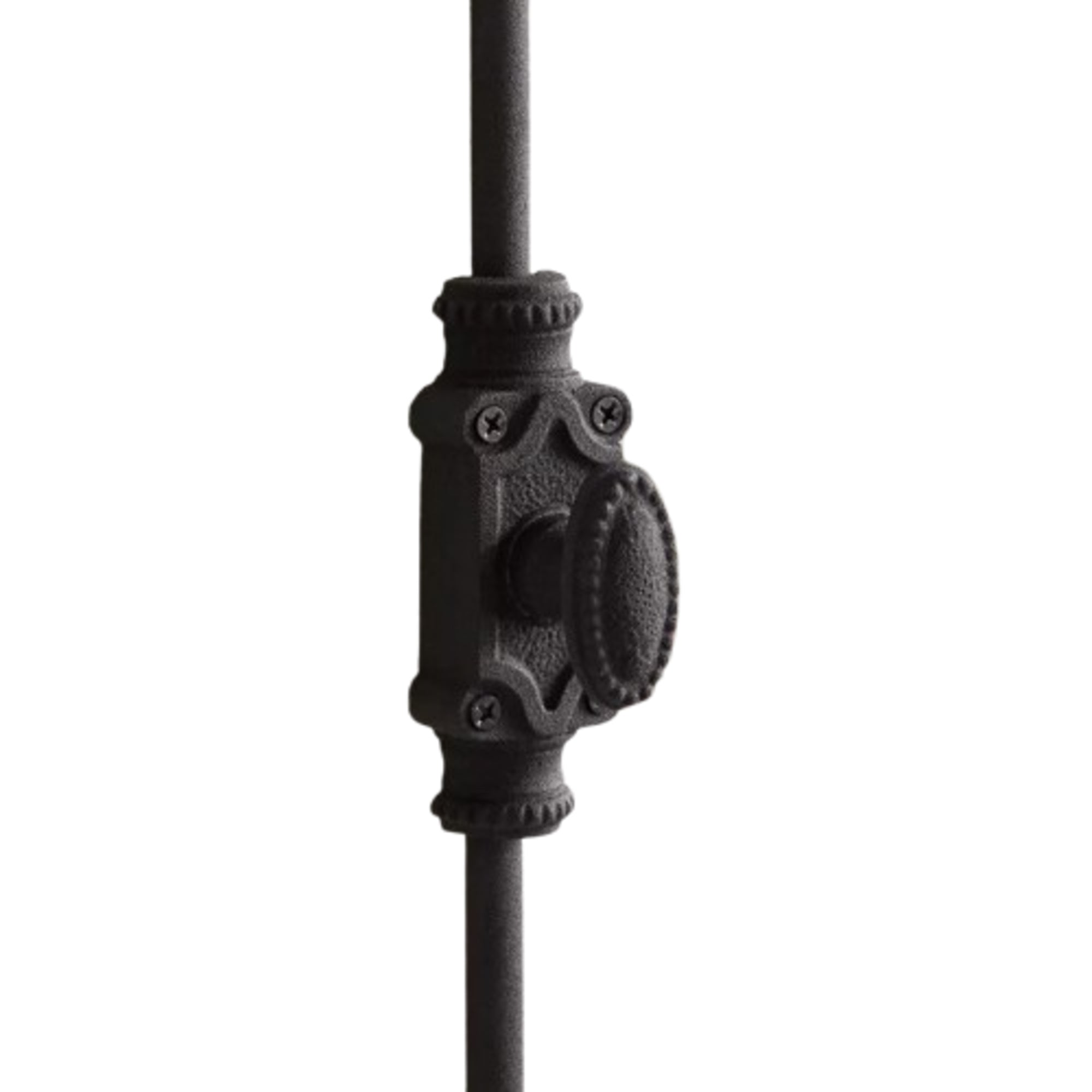 Signature Ironmongery Beaded Cabinet Iron Cremone Bolt Hardware 2 feet Textured Matt Black Up to 2 feet