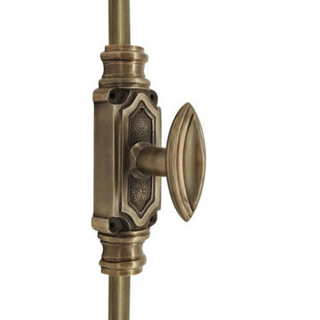 Signature Ironmongery Barcheski Door Brass Cremone Bolt  Antique Brass Unlacquered Up to 9 feet Doors