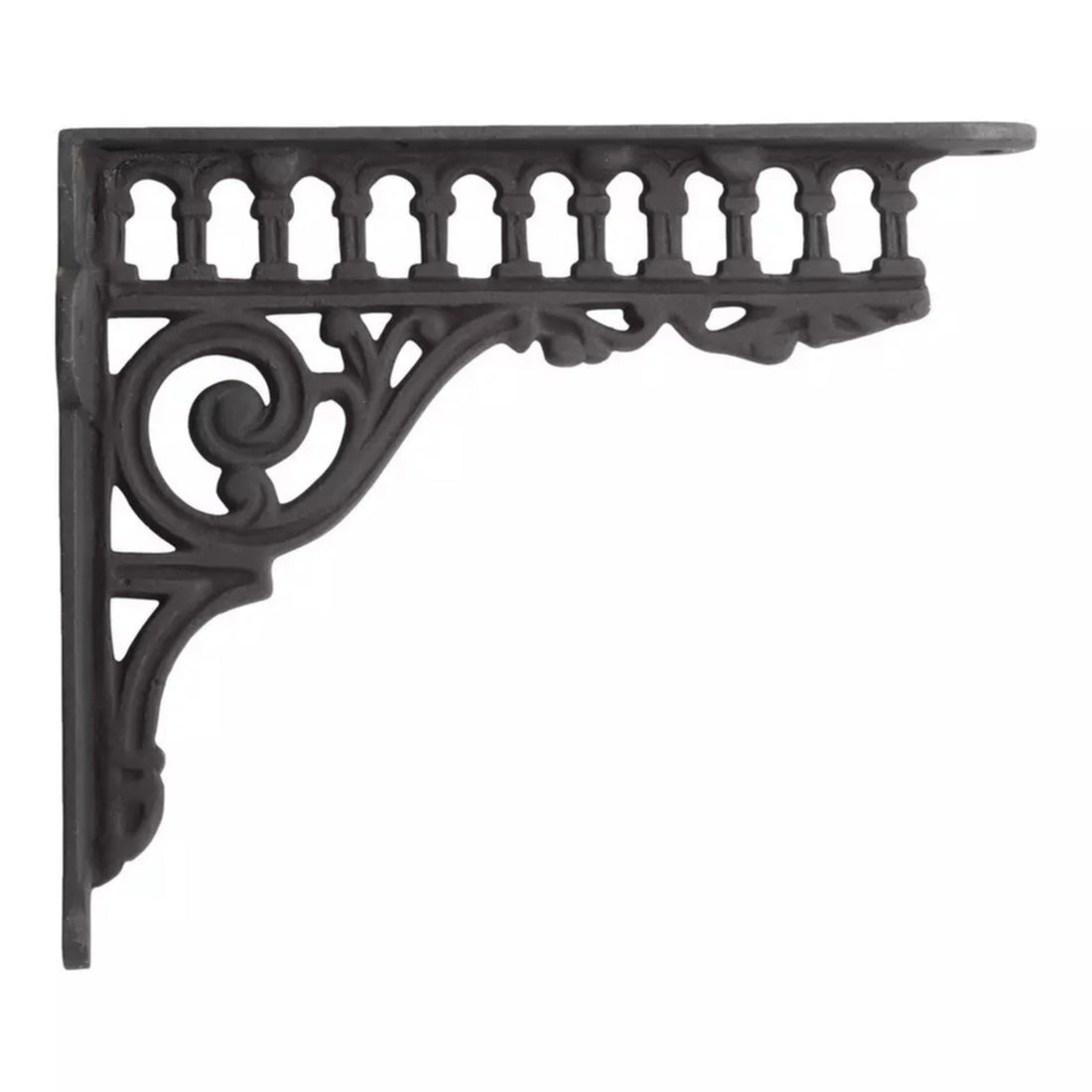 Iron Gothic Shelf Bracket-Textured Matt Black