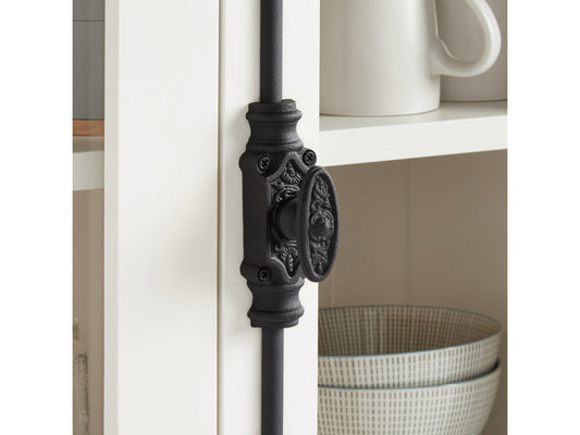 Signature Ironmongery Dalston Cabinet Iron Cremone Bolt Hardware 2 feet Black Powder Coated Up to 2 feet Cabinets