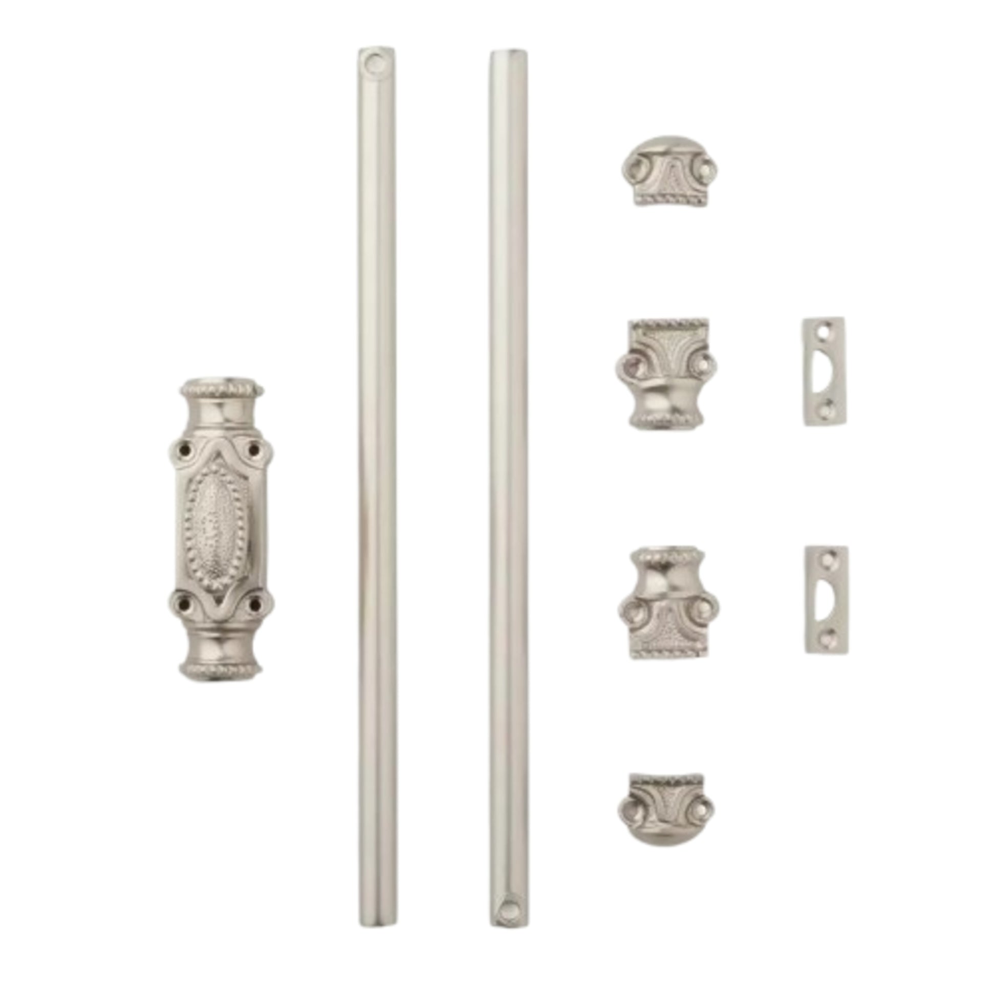 Signature Ironmongery Beaded Cabinet Iron Cremone Bolt Hardware 2 feet Textured Matt Black Up to 2 feet