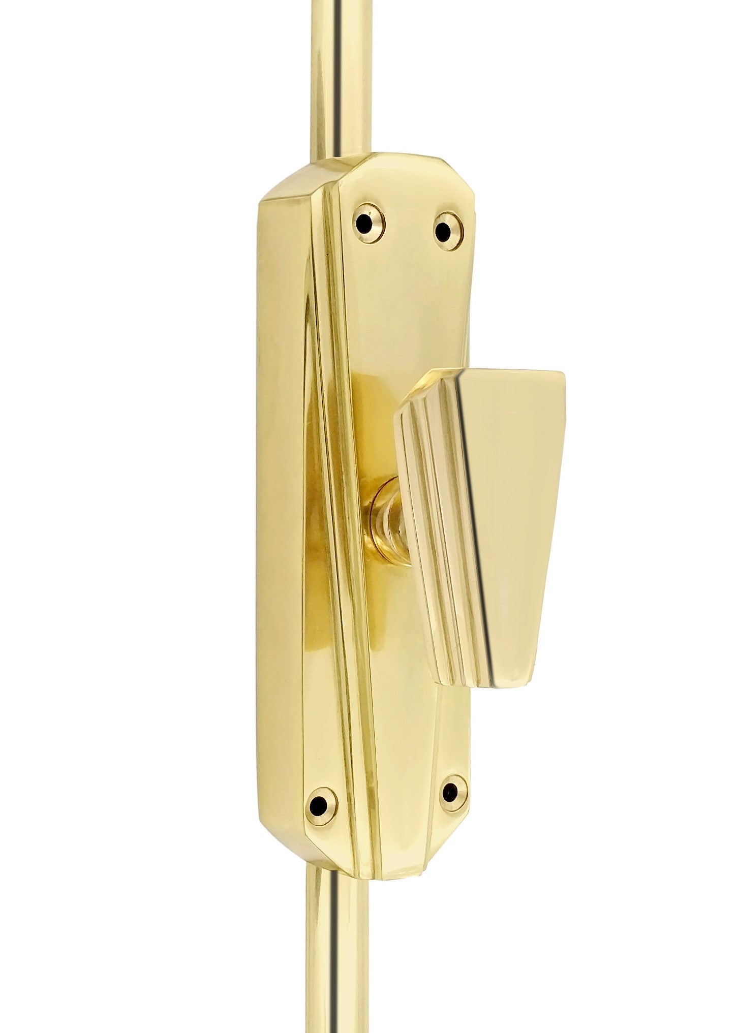 Signature Ironmongery Art Deco Door Brass Cremone Bolt 9 feet polished Brass Lacquered Upto 9 feet Doors