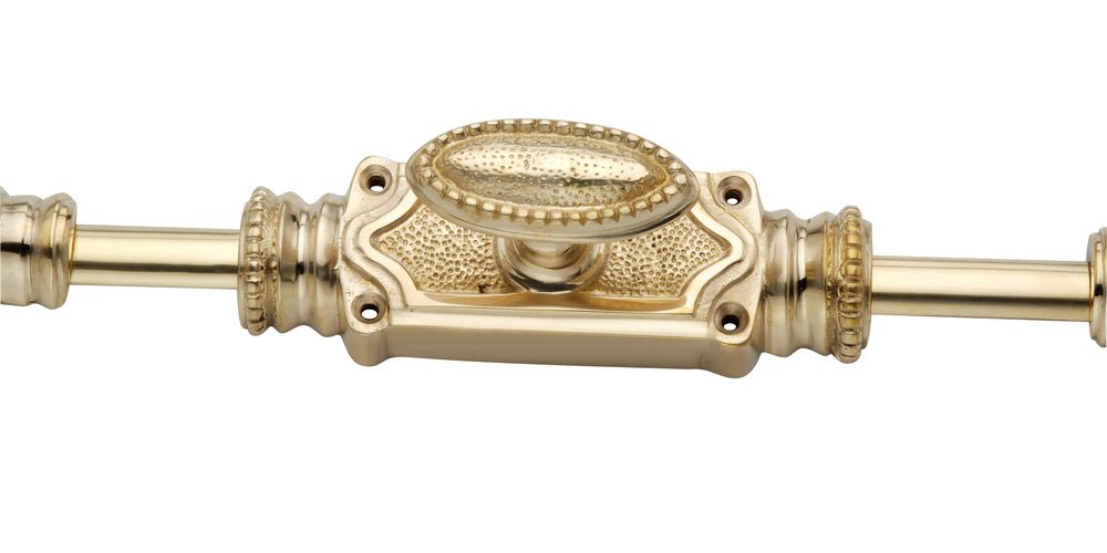 Signature Ironmongery Beaded Door Brass Cremone Bolt Unlacquered Brass Polished Upto 9 feet Doors - Signature Ironmongery