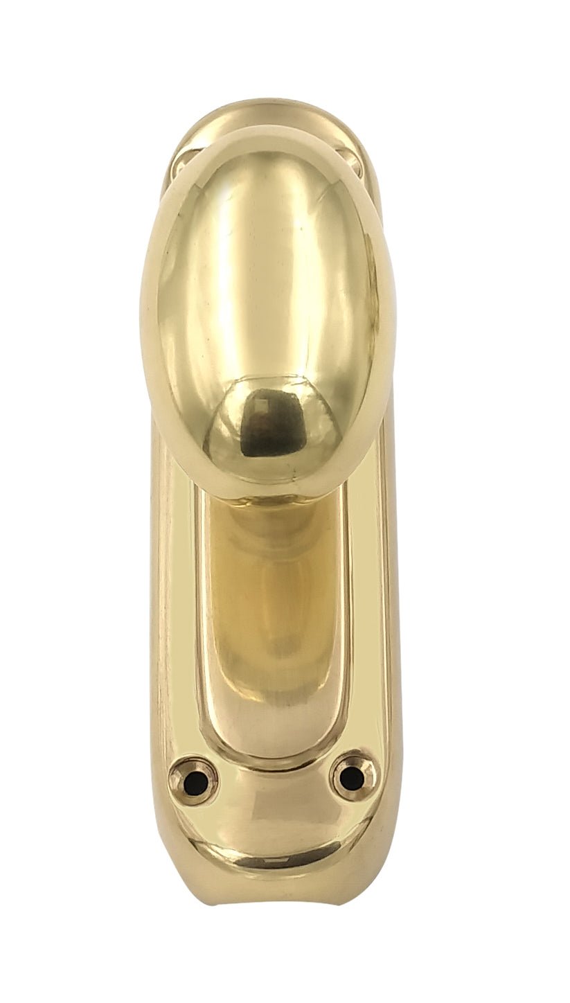 Signature Ironmongery Classic Oval Knob Door Brass Cremone Bolt 9 feet Unlacquered Brass Polished for Doors Upto 9 feet - Signature Ironmongery