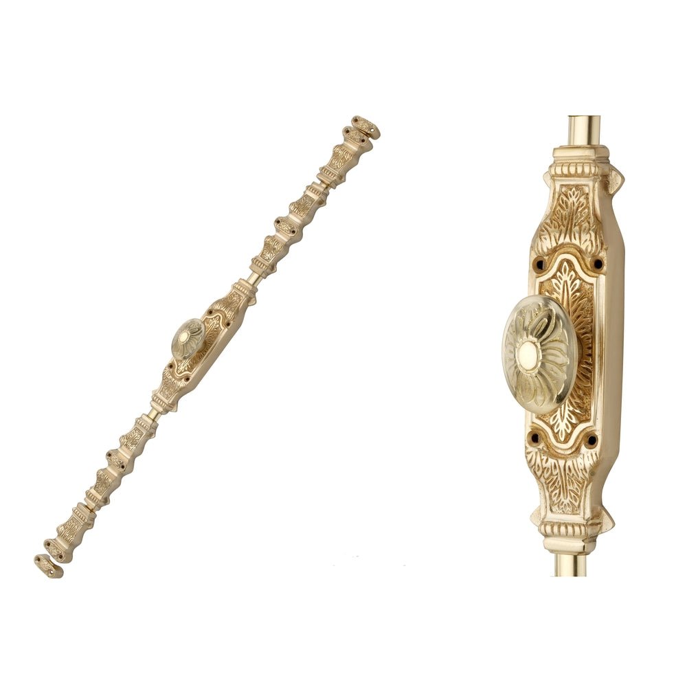 Signature Ironmongery Corinthian Door Brass Cremone Bolt 9 feet polished Brass Lacquered For Doors Upto 9 feet