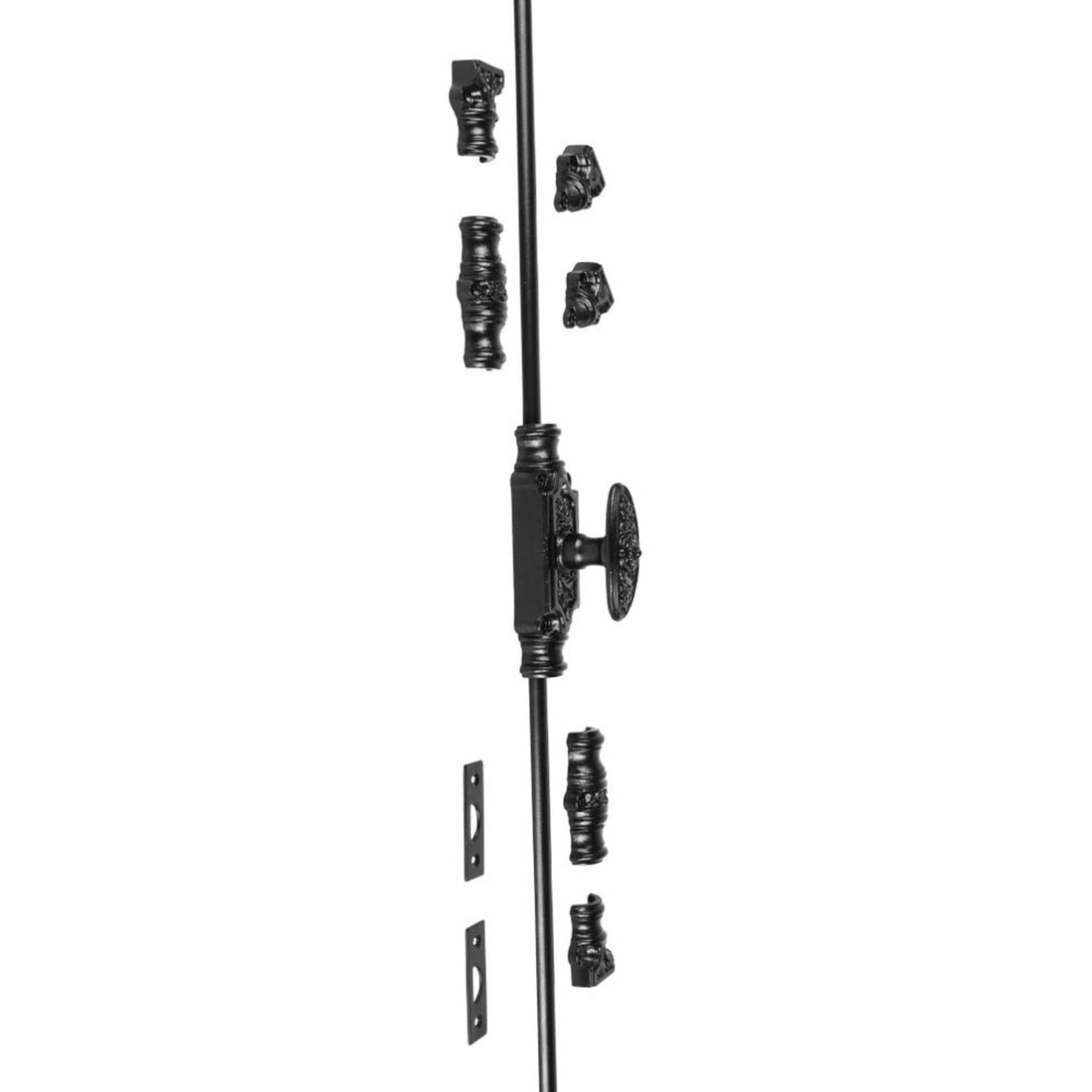 Signature Ironmongery Dalston Door Iron Cremone Bolt 9 feet Black Powder Coated Upto 9' Doors