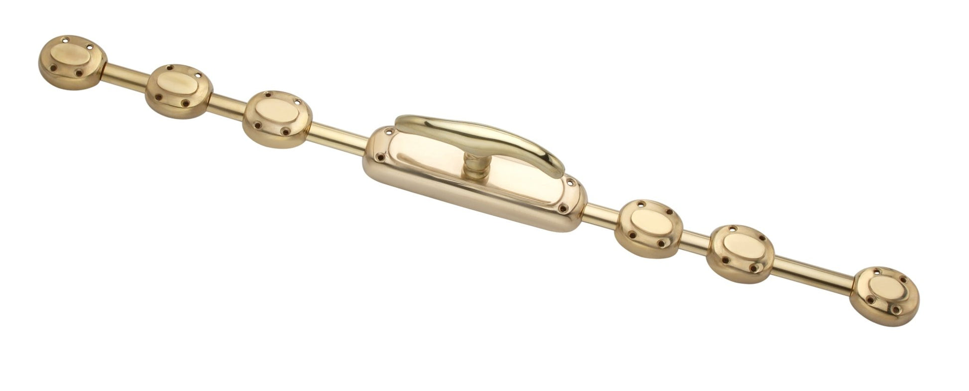 Signature Ironmongery Elegant Door Brass Cremone Bolt Unlacquered Brass Polished up to 9 Feet Doors - Signature Ironmongery