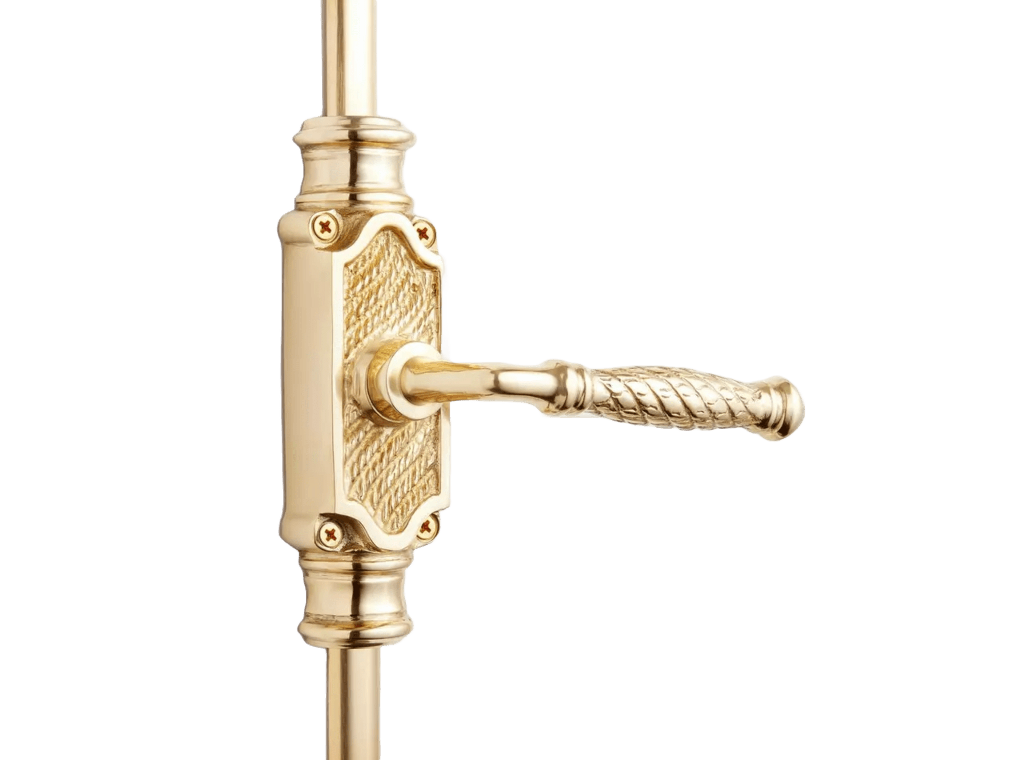 Signature Ironmongery Havering Door Brass Cremone Bolt Unlacquered Brass Polished up to 9 Feet Doors - Signature Ironmongery