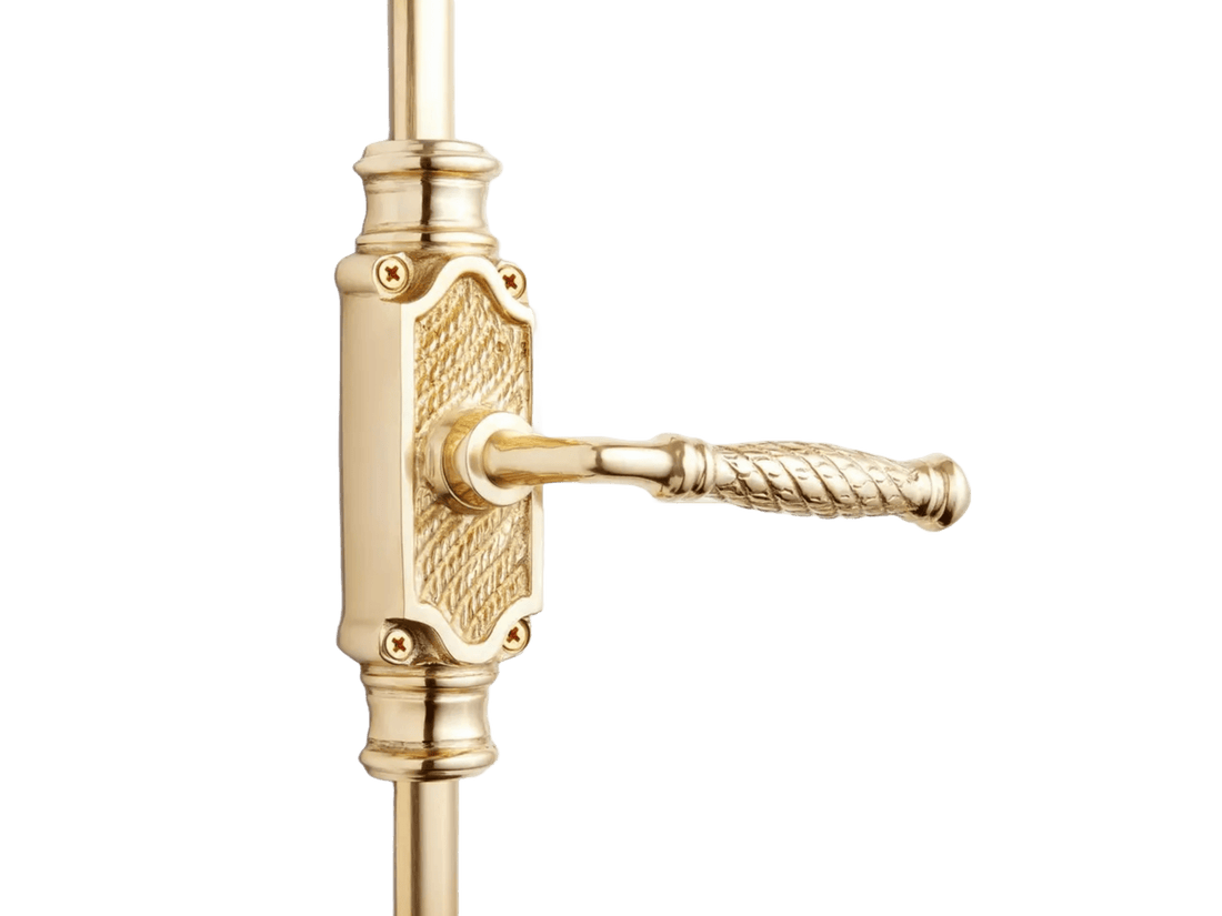 Signature Ironmongery Havering Door Brass Cremone Bolt Unlacquered Brass Polished up to 9 Feet Doors - Signature Ironmongery