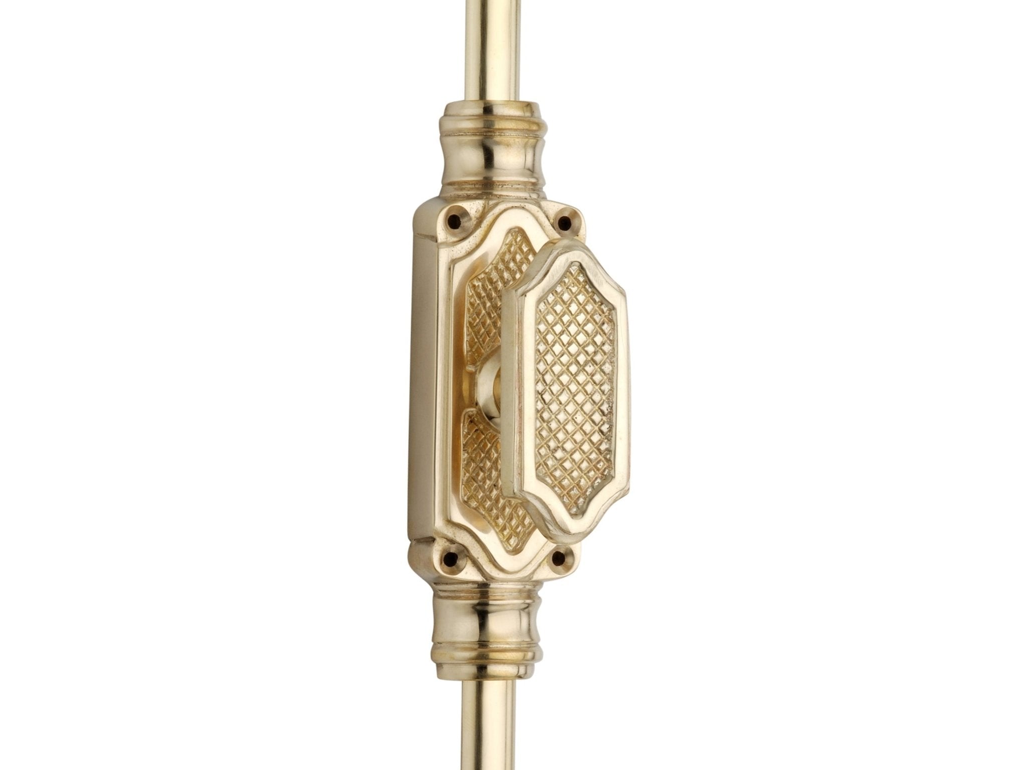 Signature Ironmongery Lattice Door Brass Cremone Bolt Unlacquered Brass Polished Upto 9 feet Doors - Signature Ironmongery