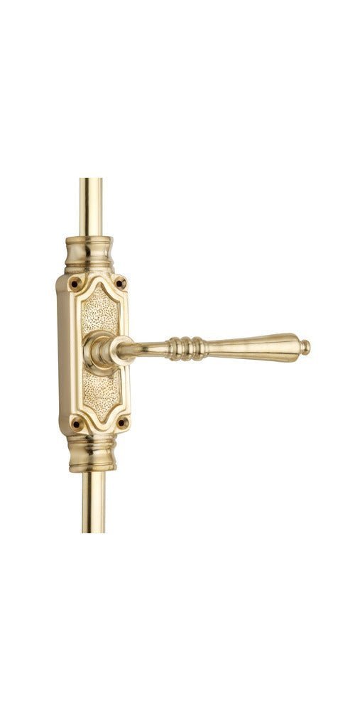 Signature Ironmongery Lever Handle Door Brass Cremone Bolt Polished Brass Lacquered Upto 9 feet Doors - Signature Ironmongery