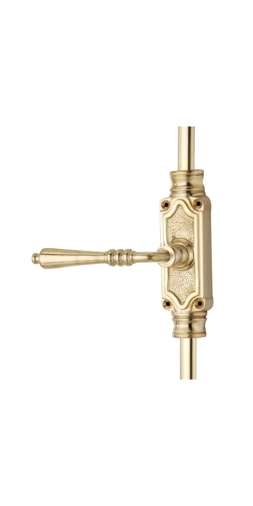 Signature Ironmongery Lever Handle Door Brass Cremone Bolt Polished Brass Lacquered Upto 9 feet Doors - Signature Ironmongery