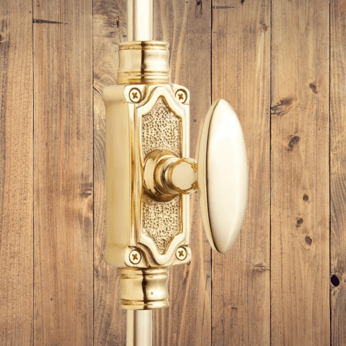 Signature Ironmongery Stepney Door Brass Cremone Bolt 9 feet Polished Brass Unlacquered Upto 9 feet Doors - Signature Ironmongery